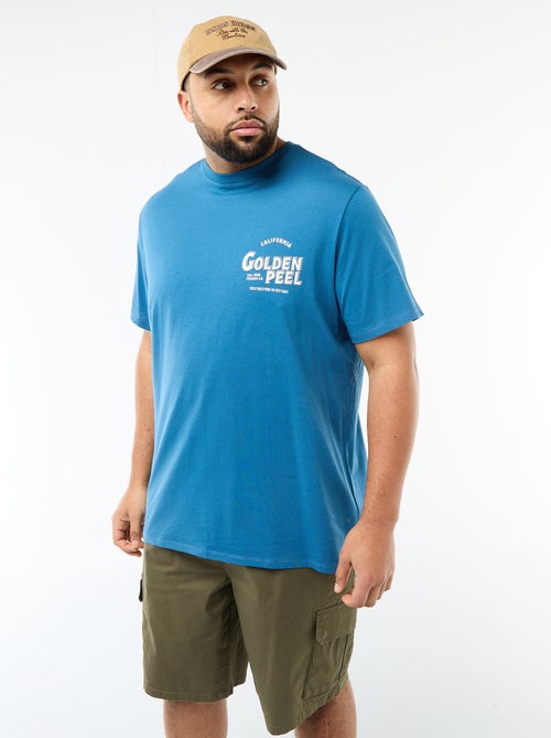 T-shirt imprimé à manches courtes et col rond - Kiabi