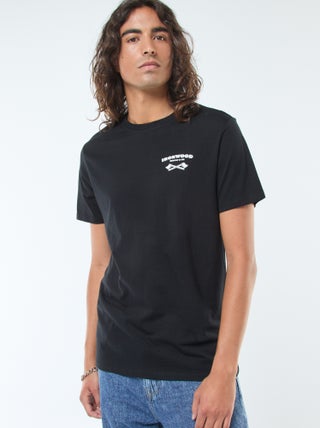 T-shirt imprimé à manches courtes et col rond