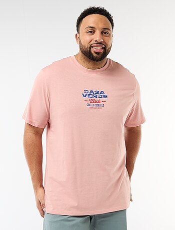 T-shirt imprimé à manches courtes et col rond