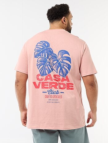 T-shirt imprimé à manches courtes et col rond