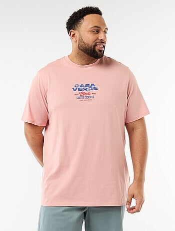 T-shirt imprimé à manches courtes et col rond