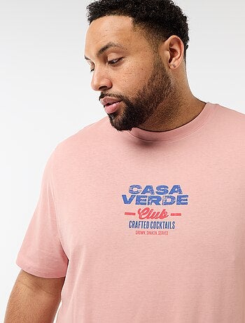 T-shirt imprimé à manches courtes et col rond