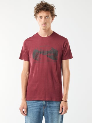 T-shirt imprimé à manches courtes et col rond