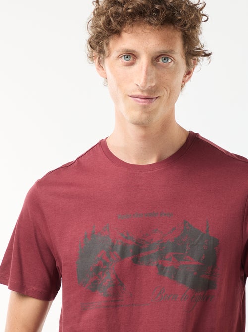 T-shirt imprimé à manches courtes et col rond - Kiabi T-shirt imprimé à manches courtes et col rond - Kiabi