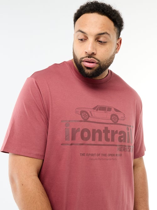 T-shirt imprimé à manches courtes et col rond - Kiabi