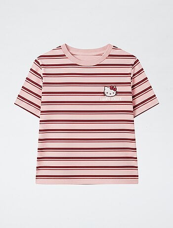 T-shirt imprimé à manches courtes et col rond