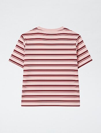 T-shirt imprimé à manches courtes et col rond
