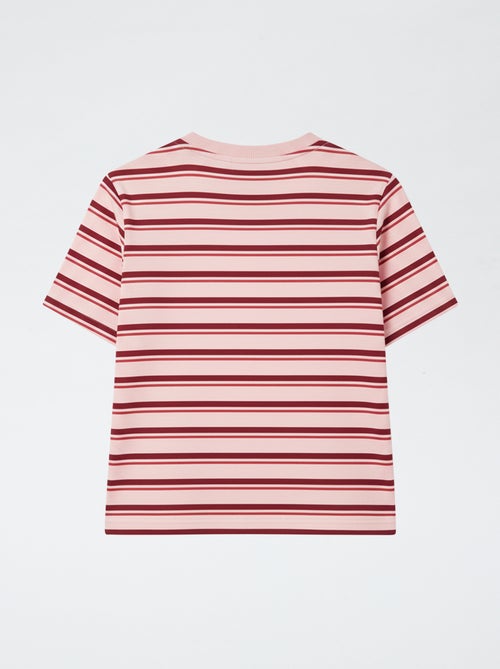 T-shirt imprimé à manches courtes et col rond - Kiabi