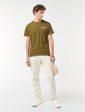T-shirt imprimé à manches courtes et col rond