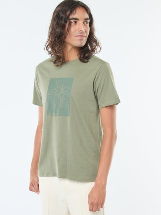 T-shirt imprimé à manches courtes et col rond