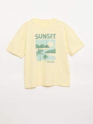 T-shirt imprimé à manches courtes