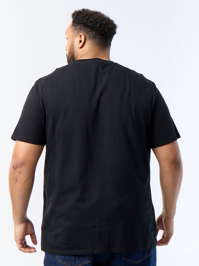 T-shirt imprimé à manches courtes Noir - Kiabi