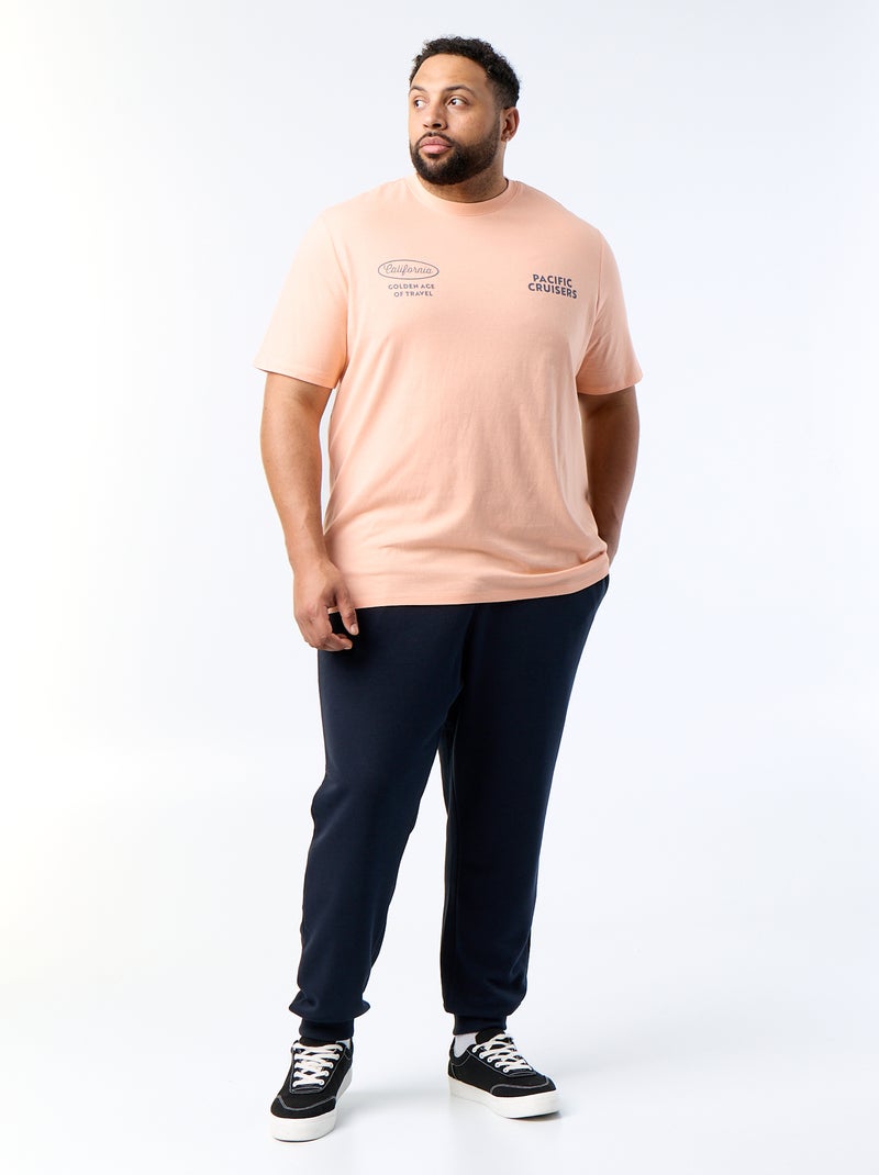 T-shirt imprimé à manches courtes Orange - Kiabi