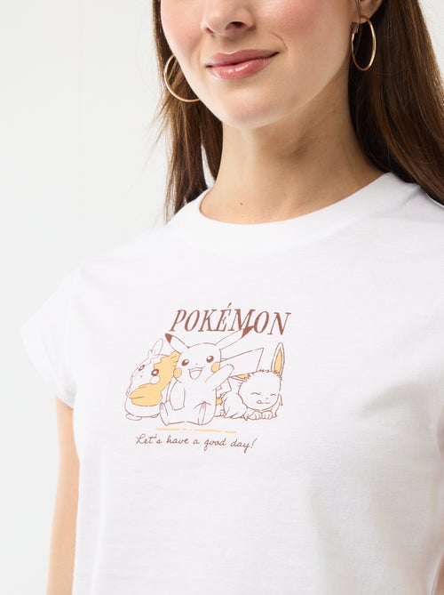 T-shirt imprimé à manches courtes 'Pokémon' - Kiabi