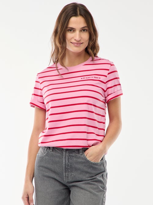 T-shirt imprimé à manches courtes - Kiabi