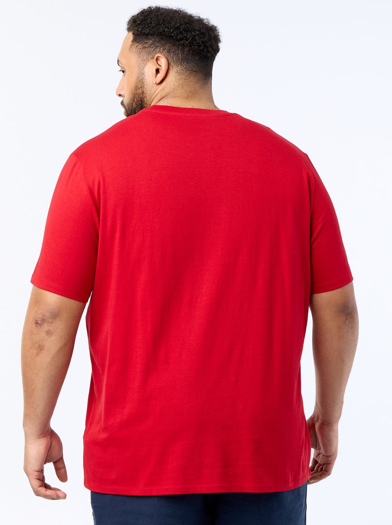 T-shirt imprimé à manches courtes Rouge - Kiabi