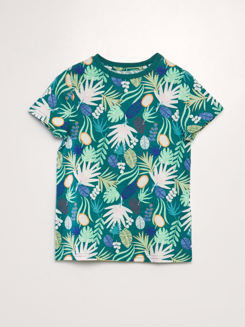 T-shirt imprimé à manches courtes VERT - Kiabi