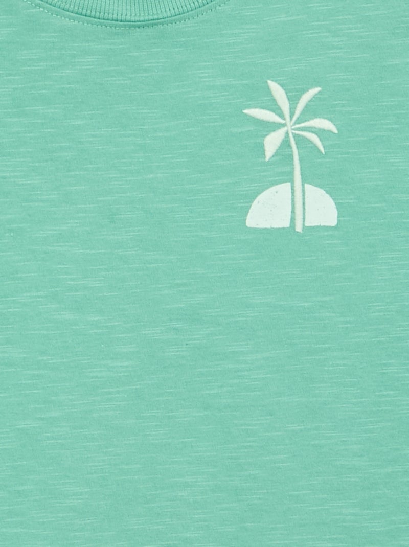 T-shirt imprimé  à manches courtes Vert - Kiabi