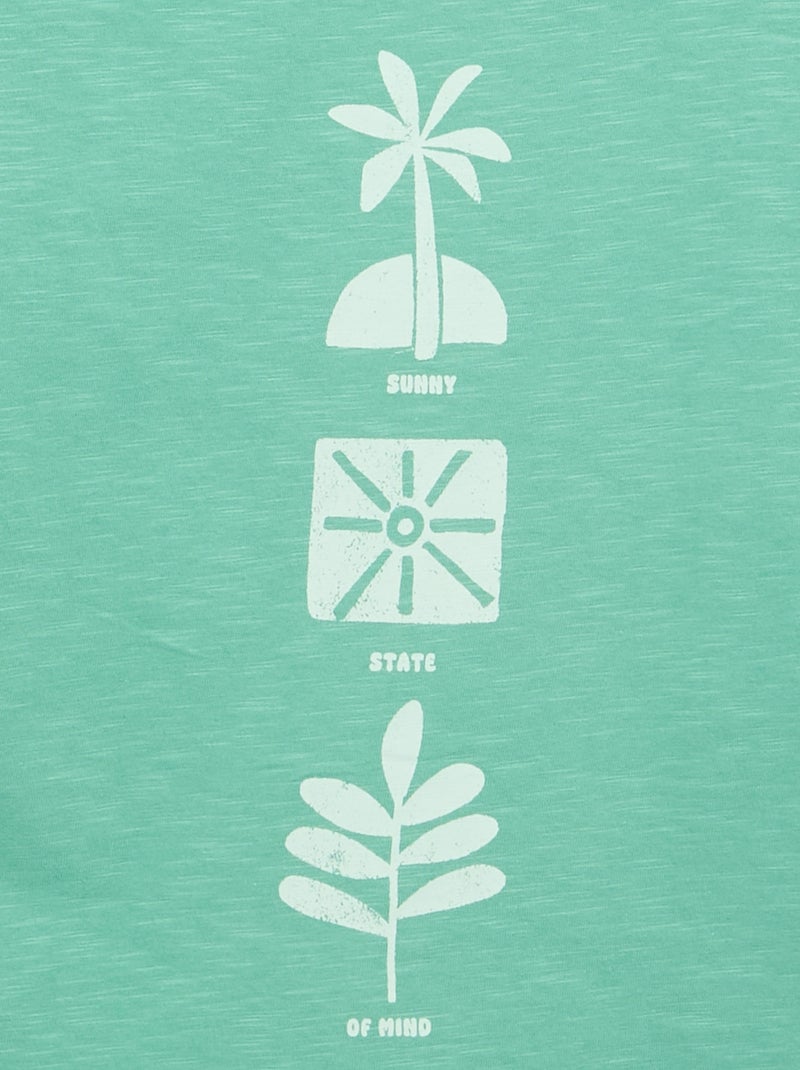 T-shirt imprimé  à manches courtes Vert - Kiabi