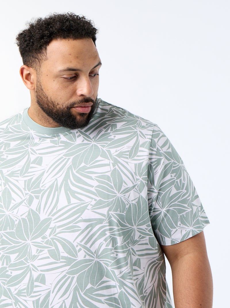 T-shirt imprimé à manches courtes Vert - Kiabi