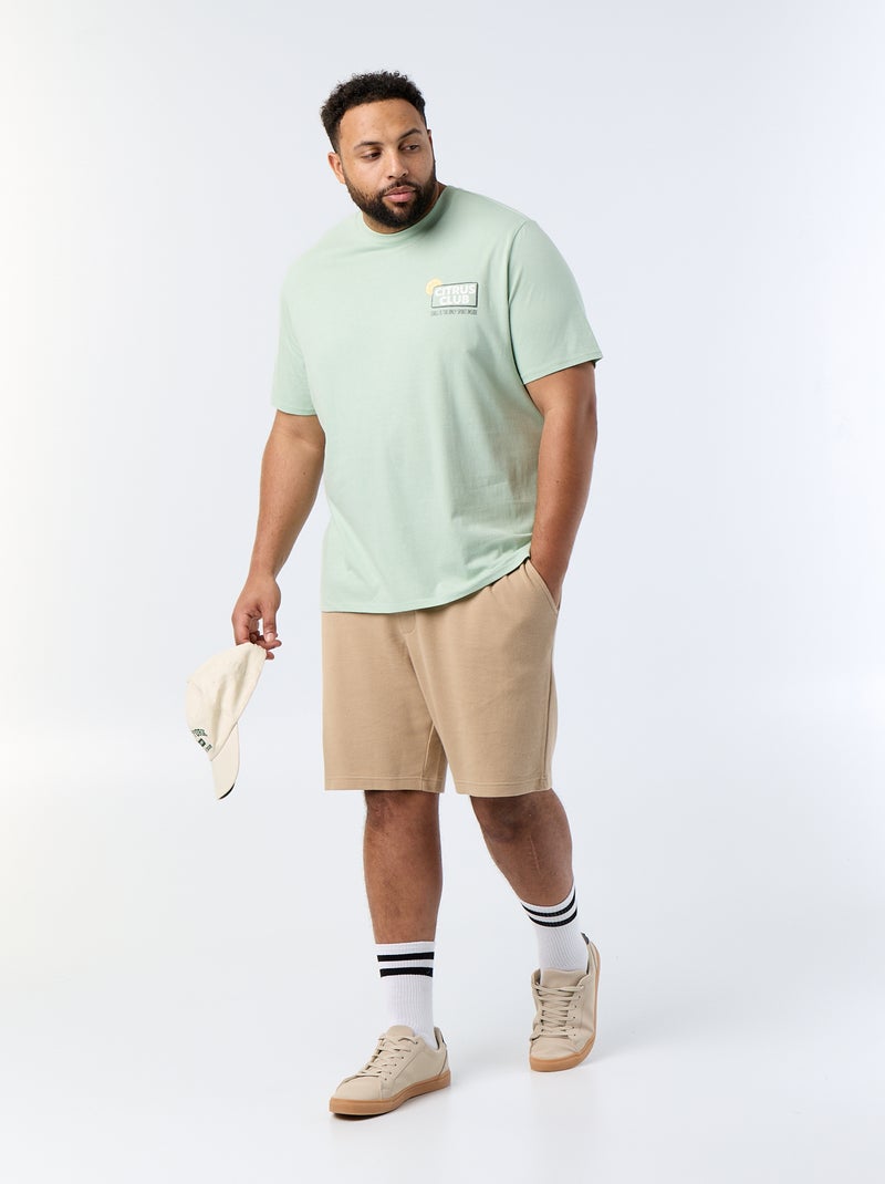 T-shirt imprimé à manches courtes Vert - Kiabi