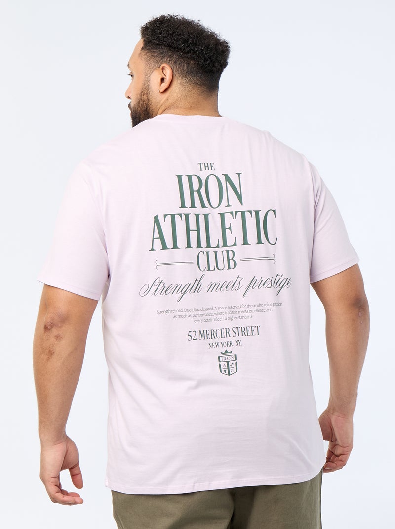 T-shirt imprimé à manches courtes Violet - Kiabi