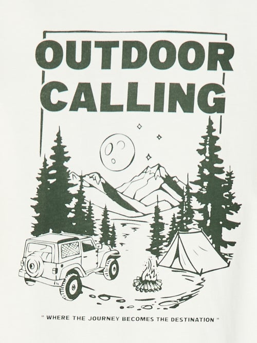 T-shirt imprimé à manches longues - collection facile à enfiler - Kiabi