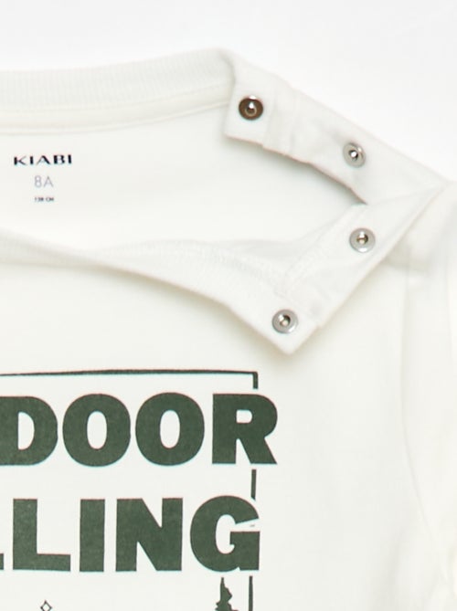 T-shirt imprimé à manches longues - collection facile à enfiler - Kiabi