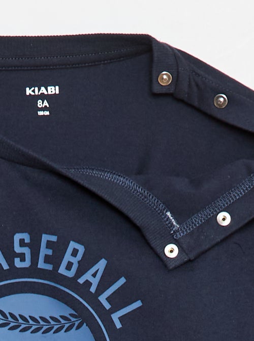 T-shirt imprimé à manches longues - collection facile à enfiler - Kiabi