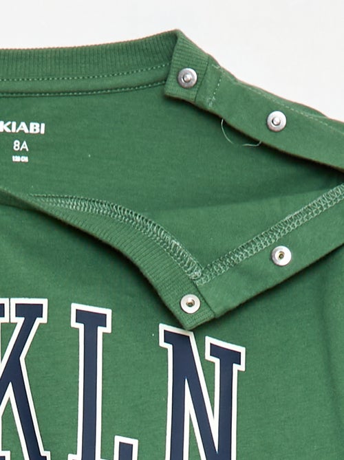 T-shirt imprimé à manches longues - collection facile à enfiler - Kiabi