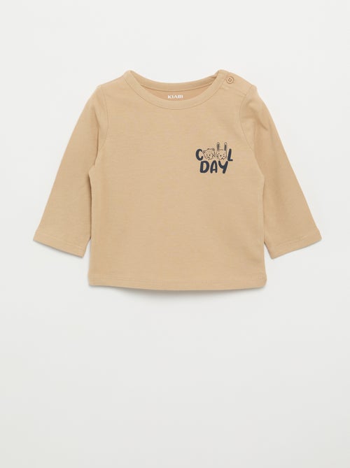 T-shirt imprimé à manches longues - Kiabi