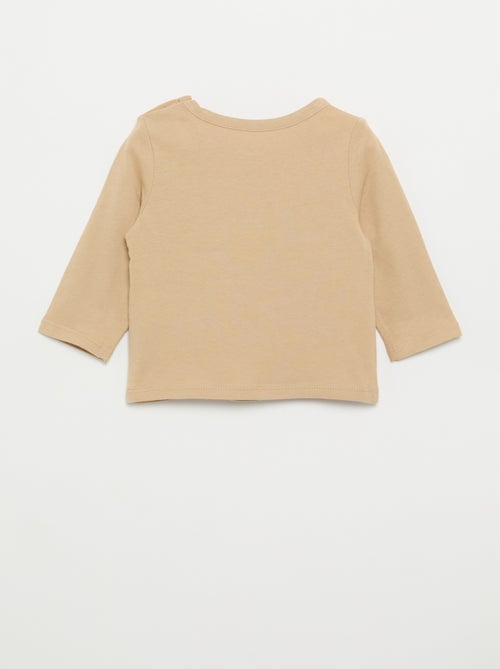 T-shirt imprimé à manches longues - Kiabi