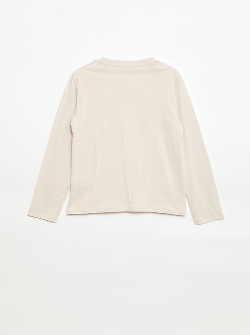 T-shirt imprimé à manches longues - Kiabi