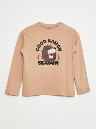 T-shirt imprimé à manches longues
