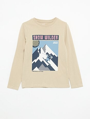 T-shirt imprimé à manches longues