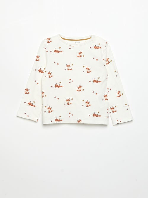 T-shirt imprimé à manches longues - Kiabi T-shirt imprimé à manches longues - Kiabi