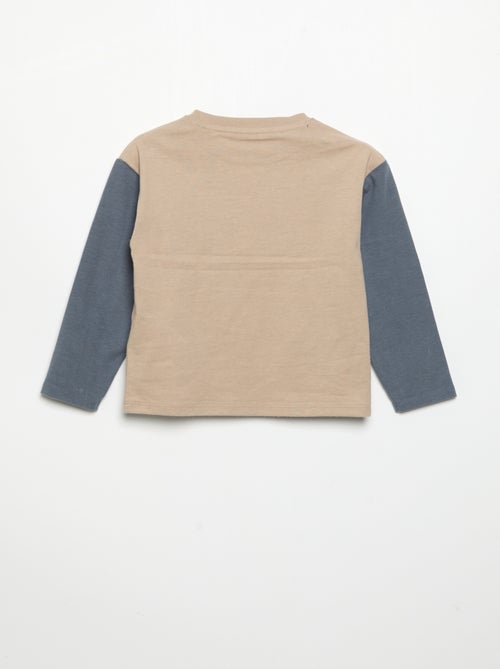 T-shirt imprimé à manches longues - Kiabi