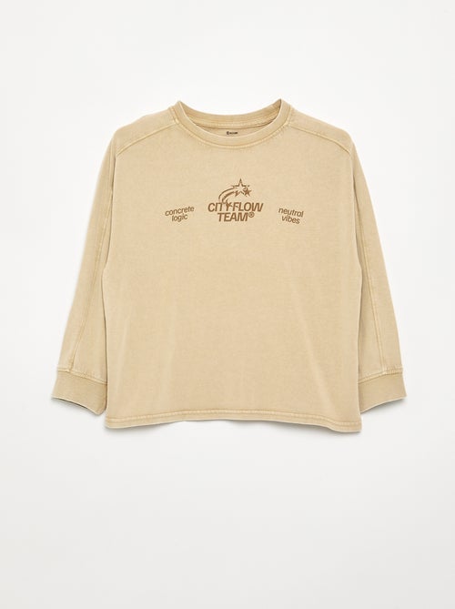T-shirt imprimé à manches longues - Kiabi T-shirt imprimé à manches longues - Kiabi