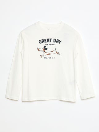 T-shirt imprimé à manches longues