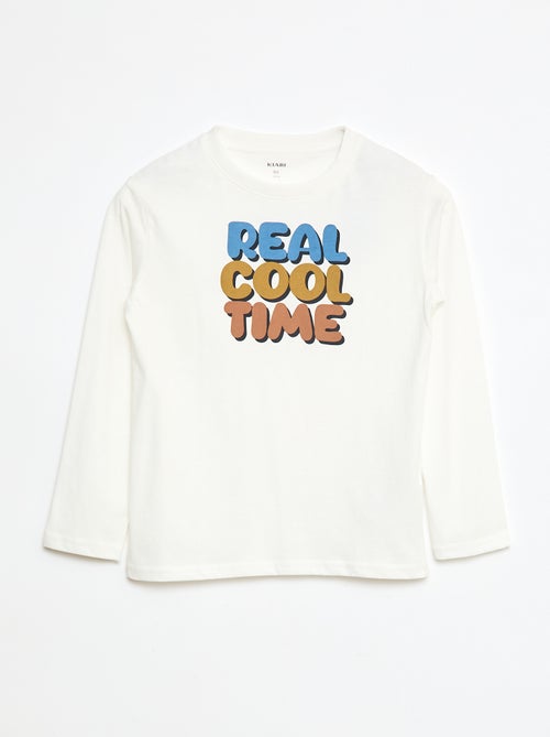 T-shirt imprimé à manches longues - Kiabi