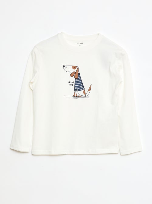 T-shirt imprimé à manches longues - Kiabi