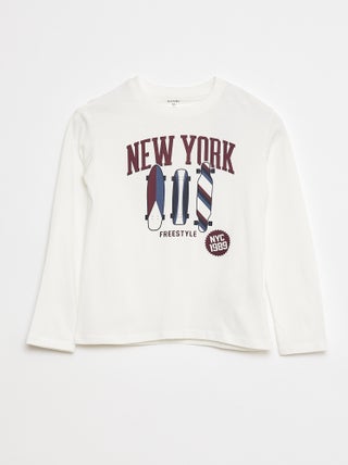 T-shirt imprimé à manches longues