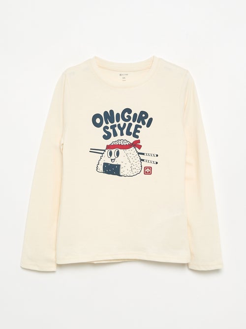 T-shirt imprimé à manches longues - Kiabi