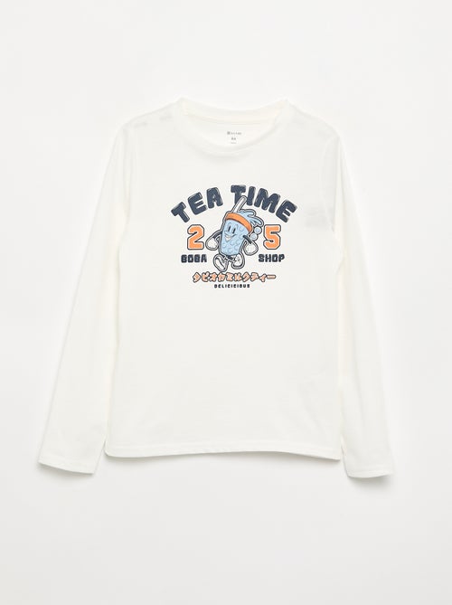 T-shirt imprimé à manches longues - Kiabi