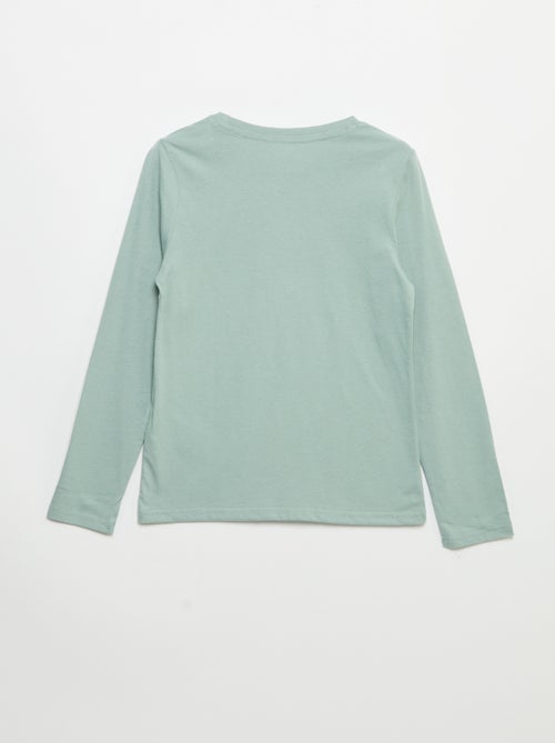 T-shirt imprimé à manches longues - Kiabi