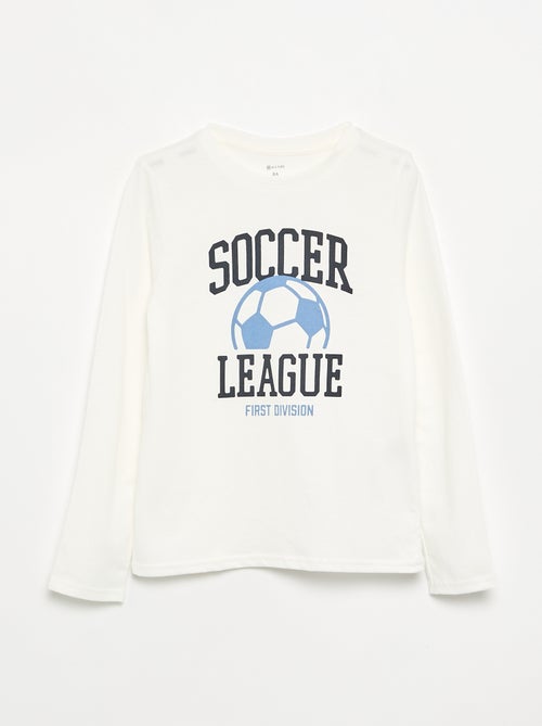 T-shirt imprimé à manches longues - Kiabi