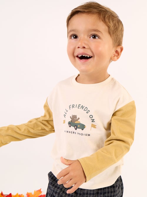 T-shirt imprimé à manches longues - Kiabi