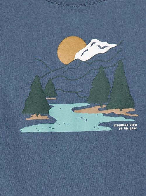 T-shirt imprimé à manches longues - Kiabi