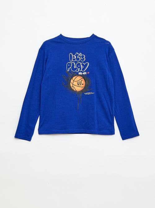 T-shirt imprimé à manches longues - Kiabi
