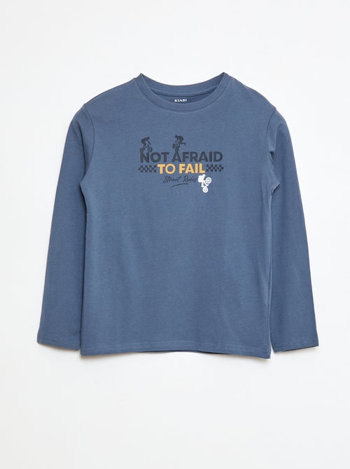 T-shirt imprimé à manches longues - Kiabi